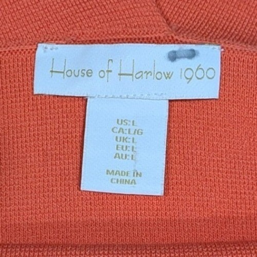 House of Harlow 1960 Womens Coral Bandage Knit Crop Top Large‎ Y2K Revolve - Picture 6 of 9
